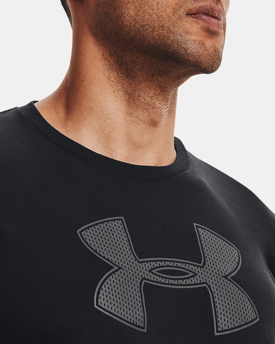 Men's UA Big Logo Short Sleeve T-Shirt, Black, pdpMainDesktop image number 6